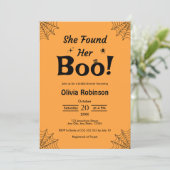 オレンジ彼女は彼女のブーハロウィーンブライダルシャワーを見つけた 招待状 (スタンド正面)