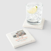 オレンジ応援60周年結婚の ストーンコースター (横)