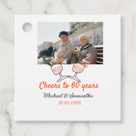 オレンジ応援60周年結婚の フェイバータグ