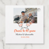 オレンジ応援60周年結婚の フェイバータグ (裏面)