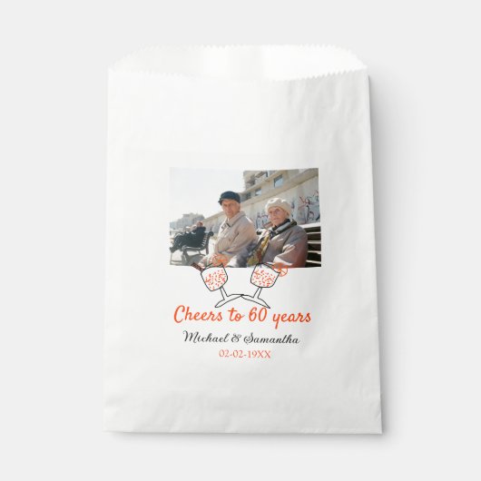 オレンジ応援60周年結婚の フェイバーバッグ (正面)