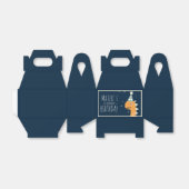 オレンジ恐竜誕生日サンキューパーティー フェイバーボックス (折り畳みなし)