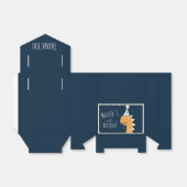 オレンジ恐竜誕生日サンキューパーティー フェイバーボックス (折り畳みなし)