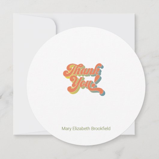 オレンジ感謝していと金ゴールドでカードを回転 サンキューカード (裏面)