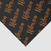 オレンジ手の教養があるハロウィンの文字 薄葉紙 (詳細)