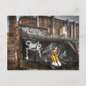 オレンジ手袋を持つ女の子、Shoreditchの落書き ポストカード (正面)