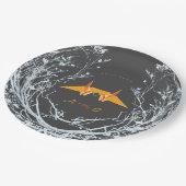 オレンジ折り紙紙クレーズアジア結婚ズ ペーパープレート (アングル)