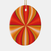 オレンジ抽象美術 セラミックオーナメント (右)