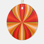 オレンジ抽象美術 セラミックオーナメント (左)