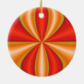 オレンジ抽象美術 セラミックオーナメント (裏面)