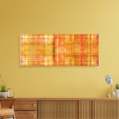 オレンジ抽象芸術アストライプのートキャンバスプリントプリント キャンバスプリント (インサイチュ (リビング))
