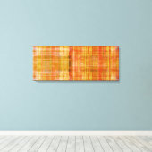 オレンジ抽象芸術アストライプのートキャンバスプリントプリント キャンバスプリント (インサイチュ (ウッドフロア))