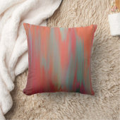 オレンジ抽象芸術アート クッション (ブランケット)