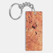 オレンジ抽象芸術グランジアコンテンポラリーート キーホルダー (正面左)