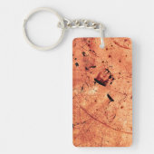オレンジ抽象芸術グランジアコンテンポラリーート キーホルダー (正面)