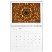 オレンジ抽象芸術フラクタル2026 カレンダー (2月 2017)