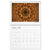 オレンジ抽象芸術フラクタル2026 カレンダー (2月 2026)