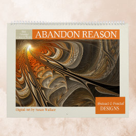 オレンジ抽象芸術フラクタル2026 カレンダー