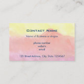 オレンジ抽象芸術マウンテンボルケーノランドスケープ 名刺 (裏面)