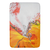 オレンジ抽象芸術ミニマル バスマット (正面縦)