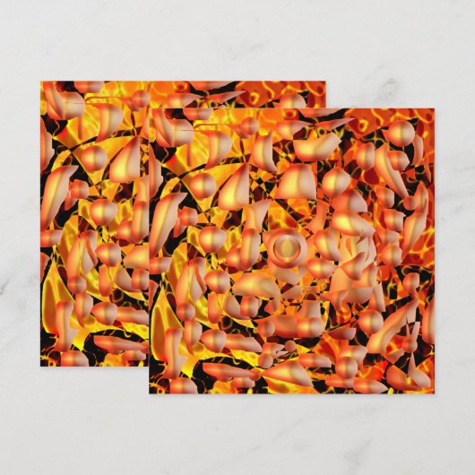 オレンジ抽象芸術 (正面/裏面)