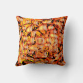 オレンジ抽象芸術 クッション (裏面)