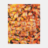 オレンジ抽象芸術 フリースブランケット (正面)