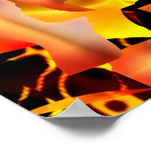 オレンジ抽象芸術 ポスター (角)