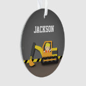 オレンジ掘削機の建築の男の子部屋の装飾 オーナメント (正面)