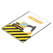 オレンジ掘削機の建築車のノート ノートブック (左側)