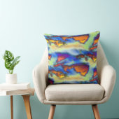 オレンジ擦り切れた色、霧雨のテクスチャ、オフセット上の雲 クッション (椅子)