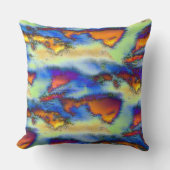 オレンジ擦り切れた色、霧雨のテクスチャ、オフセット上の雲 クッション (正面)