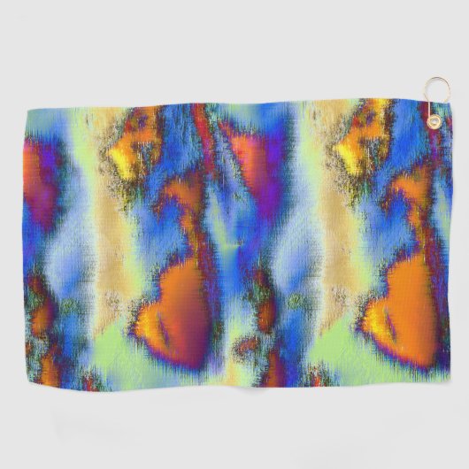 オレンジ擦り切れた色、霧雨のテクスチャ、オフセット上の雲 ゴルフタオル (横)