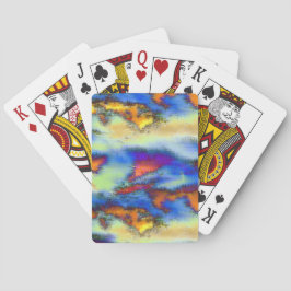 オレンジ擦り切れた色、霧雨のテクスチャ、オフセット上の雲 トランプ