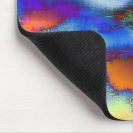 オレンジ擦り切れた色、霧雨のテクスチャ、オフセット上の雲 マウスパッド