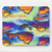 オレンジ擦り切れた色、霧雨のテクスチャ、オフセット上の雲 マウスパッド (正面)