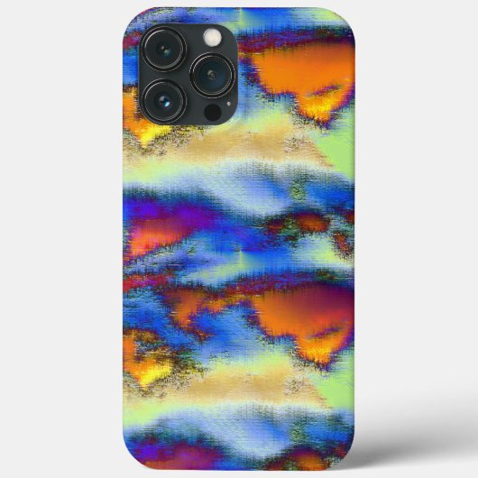 オレンジ擦り切れた色、霧雨のテクスチャ、オフセット上の雲 Case-Mate iPhoneケース (裏面)