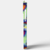 オレンジ擦り切れた色、霧雨のテクスチャ、オフセット上の雲 Case-Mate iPhoneケース (裏面 / 左)