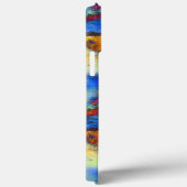 オレンジ擦り切れた色、霧雨のテクスチャ、オフセット上の雲 Case-Mate iPhoneケース (裏面 / 右)