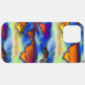 オレンジ擦り切れた色、霧雨のテクスチャ、オフセット上の雲 Case-Mate iPhoneケース (裏面 (横))