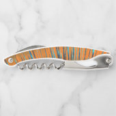 オレンジ数々の色のパターン ソムリエナイフ (裏面)