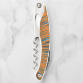 オレンジ数々の色のパターン ソムリエナイフ (正面)