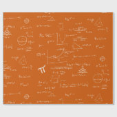 オレンジ数学の公式と方程式の誕生日 ラッピングペーパー (フラット)