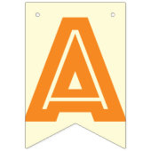 オレンジ文字およびクリームは☆の幸せな☆の誕生日の☆を着色します バンティングフラッグ (第3の旗)