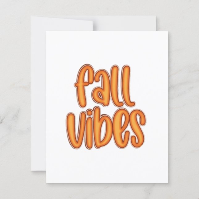 🍂 オレンジ文字のFall Vibesグラフィック (正面)