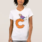 オレンジ文字C Tシャツ (正面)