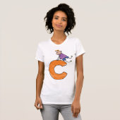 オレンジ文字C Tシャツ (正面フル)
