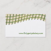 オレンジ料理のベーキングカードをまばたきさせるかわいいヴィンテージ 名刺 (裏面)