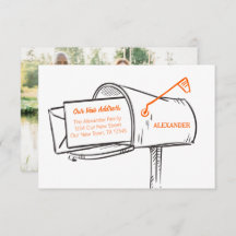 オレンジ新しいアドレスメールボックスの移動