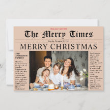 オレンジ新聞 メリークリスマス 楽しい写真カード